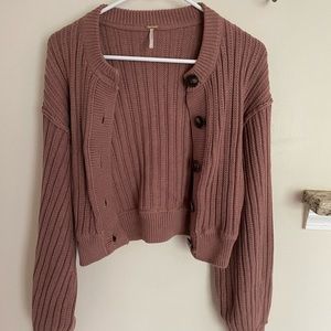 Free People Mauve/Tan Sweater